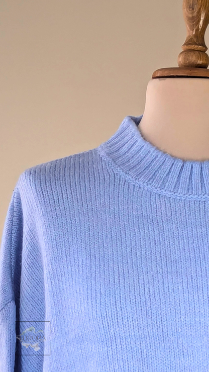 Textured Hem Tricot Sweater