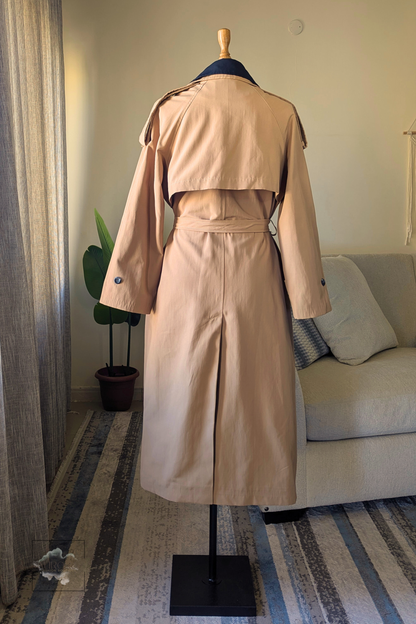 Camel Trenchcoat with Black Accent