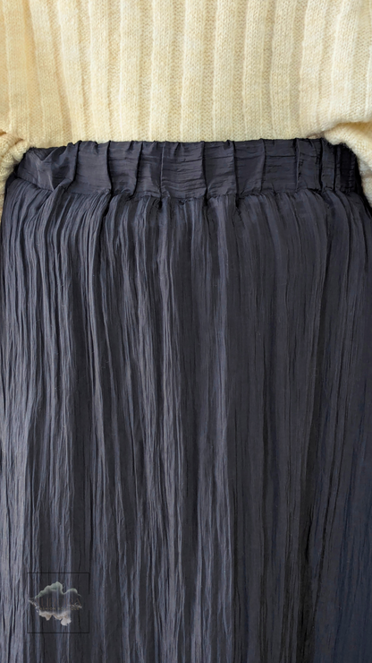 Textured Black Skirt