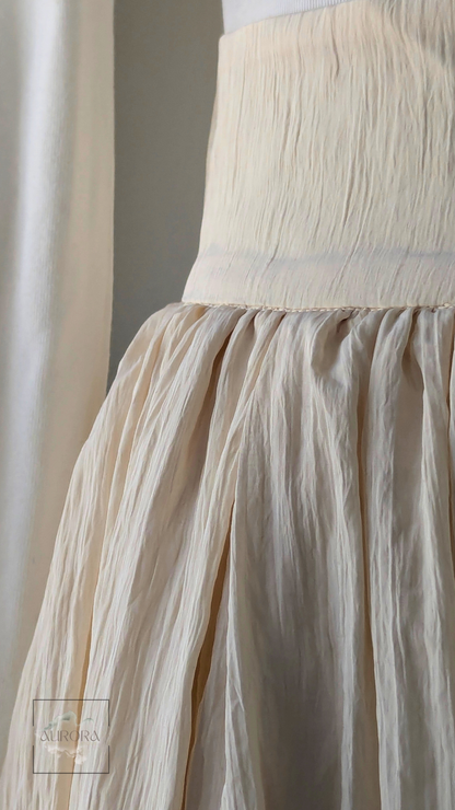 Textured Skirt with Side Zipper