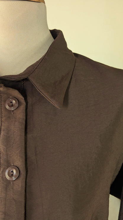 Accordion Pleated Suit with Belted Shirt & Asymmetric Overlay