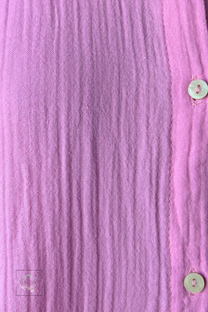 Oversized Cotton Long Sleeve Shirt in Pink – Aurora Fashion Boutique