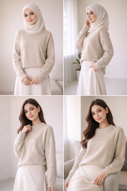 Plain Tricot Sweater
