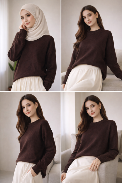 Plain Tricot Sweater