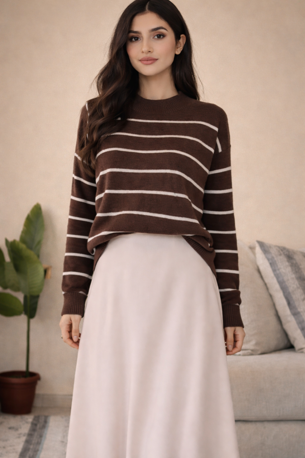 Striped Tricot Top