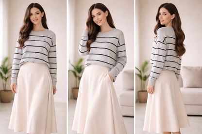 Striped Tricot Top