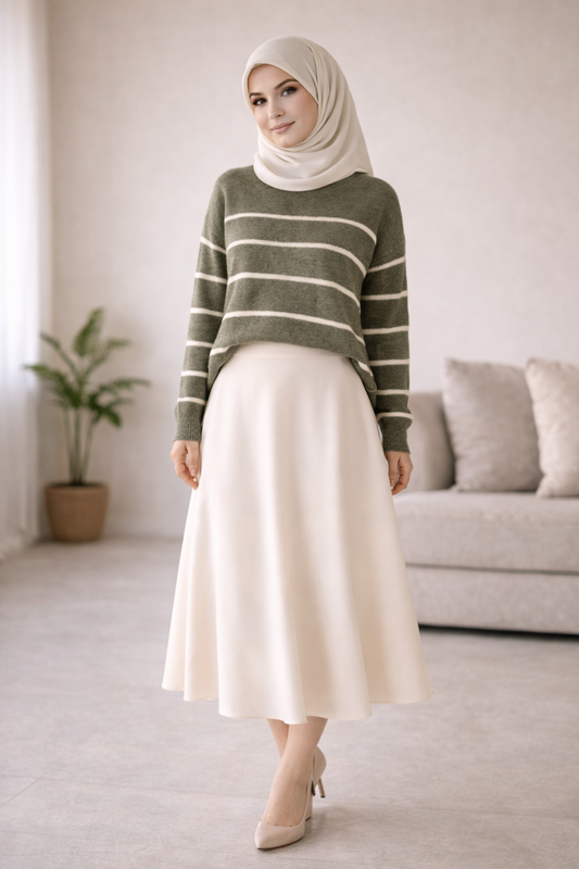 Striped Tricot Top