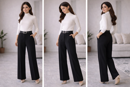 Tailored Textured Pants