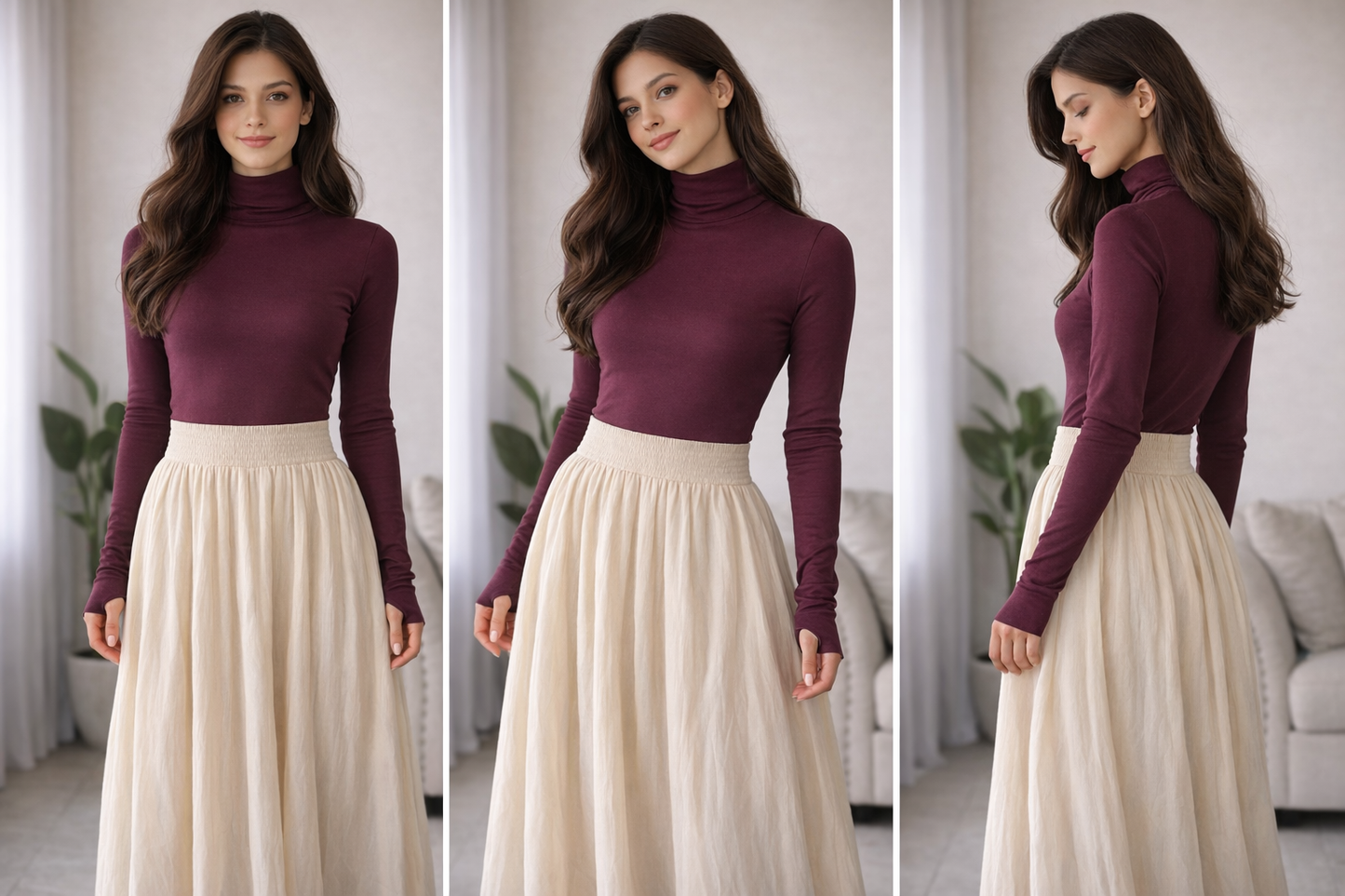 Turtle Neck Body with Thumb Openings