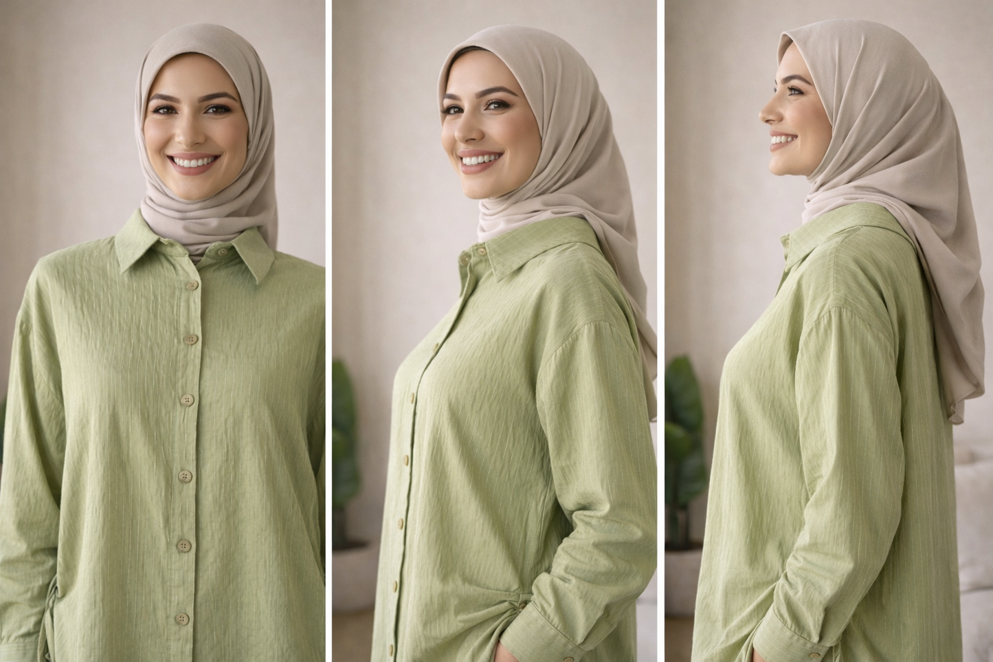 Cotton Side-Tie Long Sleeve Shirt