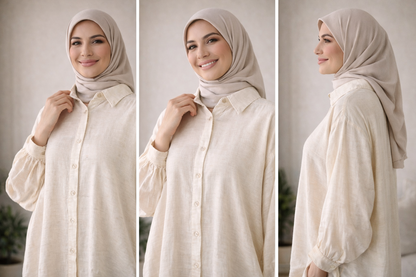 Oversized Cotton Long Sleeve Shirt