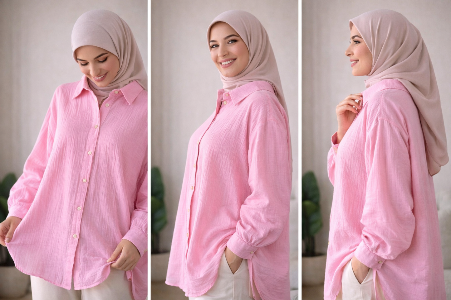 Oversized Cotton Long Sleeve Shirt